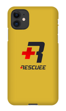 RESCUEE iPhone Case Black and Red Logo