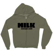 Milk Zip Up Hoodies