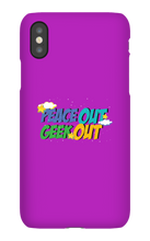 peace out geek out iphone case!