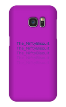 The_NiftyBiscuit Falling Text Samsung Phone Case