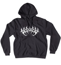 Abaddon White Logo Hoodie (No-Zip/Pullover)