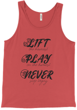 Never stop trying tank (black text)