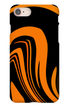Orange and Black Swirl iPhone Case