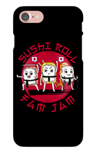 Sushi Roll FamJam iPhone Phone Cases (Black)