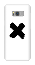 Funda blanca para el Samsung del logo del Canal