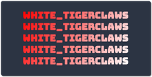 white_tigerclaws XXL Gaming Mousepad