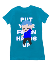 Put Your F@*#!N Hands Up tshirt-women-back