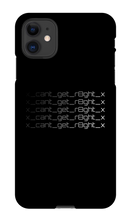 x_cant_get_r8ght_x iPhone Phone Cases