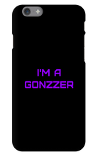 Funda de celular para iPhone con frase morada