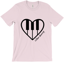 pianoheart t-shirt - black logo (unisex)