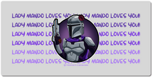 LadyMando Loves You XXL Gaming Mousepad