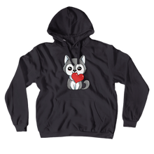 Wolf with a Heart Hoodies (No-Zip/Pullover)