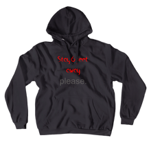 6 feet - Red and gray text hoodie