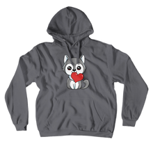 Wolf with a Heart Hoodies (No-Zip/Pullover)