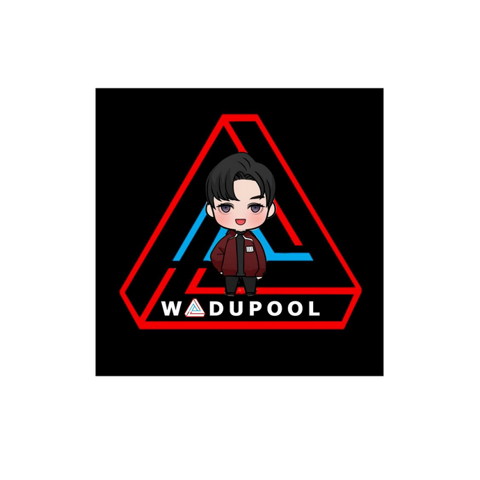 wadupool Kiss Cut Sticker