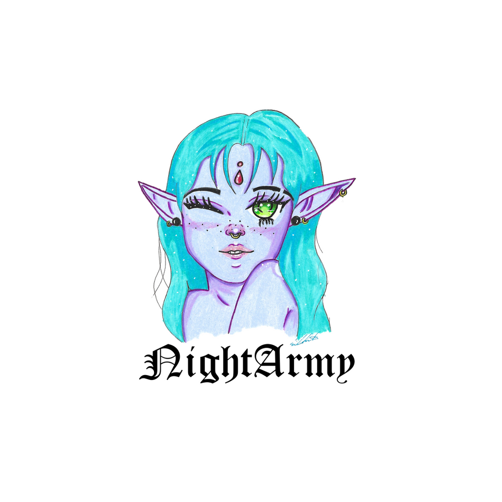 chaba_nightangel Kiss Cut Sticker