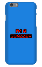 Funda de celular para iPhone con frase roja