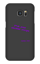 Chickenstrips purple text Samsung Phone Cases