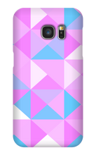 Pink, Blue and White Mosaic Samsung Phonecase
