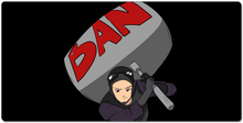 Kopasz BAN emoteos Gaming Egérpad