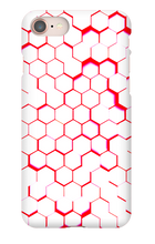 Red and White Hexagon iPhone Phonecase