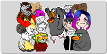 DoVe_7 Family XXL Gaming Mousepad - Art By G0RE