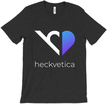 Heckvetica White and Blue Heart Logo T-Shirt