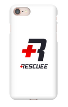 RESCUEE iPhone Case Black and Red Logo