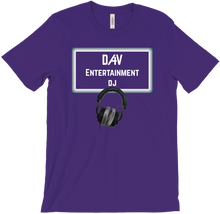 D4V Entertainment T-Shirt Logo White w Headphones