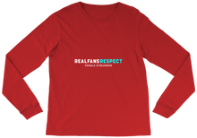 RealFans Respect Female Streamers Long Sleeve Tee