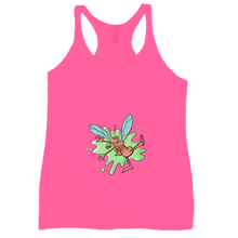 Gnatter splat female tank top, pic on back