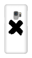 Funda blanca para el Samsung del logo del Canal