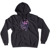 SerFra9 Melting Logo Purple Galaxy Hoodies