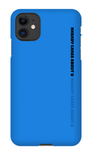 nxbxdy cares about you  iPhone Case