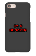 Funda de celular para iPhone con frase roja