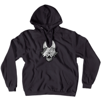 Small silver logo hoodie