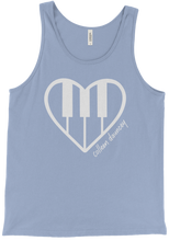 pianoheart tank top - white logo
