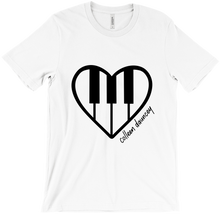 pianoheart t-shirt - black logo (unisex)