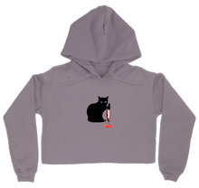 Cat murder crop hoodie