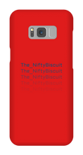 The_NiftyBiscuit Falling Text Samsung Phone Case