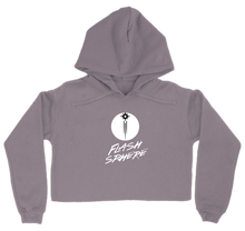 Flash Sphere White Logo Women Crop-Hoodie