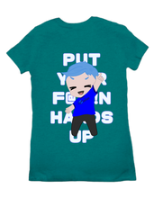 Put Your F@*#!N Hands Up tshirt-women-back