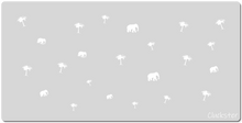 Elephant & Palm Tree XXL Mousepad
