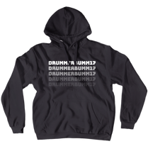 Drummerbumm17, White Text Hoodie (Pullover)