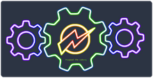Rainbow gears XXL mousepad