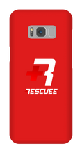 RESCUEE Samsung Phone Case White and Red Logo