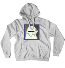 my new logo Hoodie red & white & gray logo