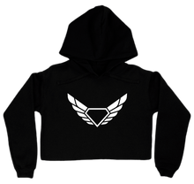 White Diamond Wing Logo Crop hoodie