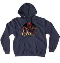 Commodore On Fire Hoodies (No-Zip/Pullover)