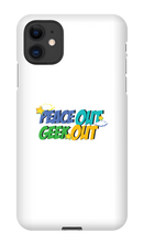 peace out geek out iphone case!